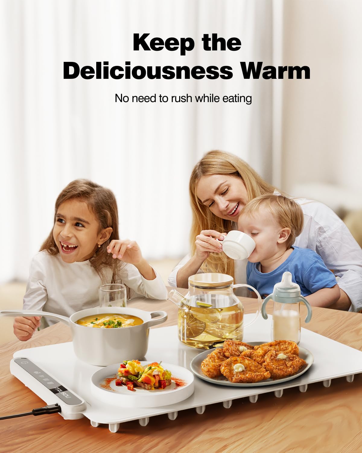 Electric Silicone Food Warmer Mat – Heating Tray for Buffet, Parties & Kitchen Use | Waterproof, Rollable & Easy to Clean