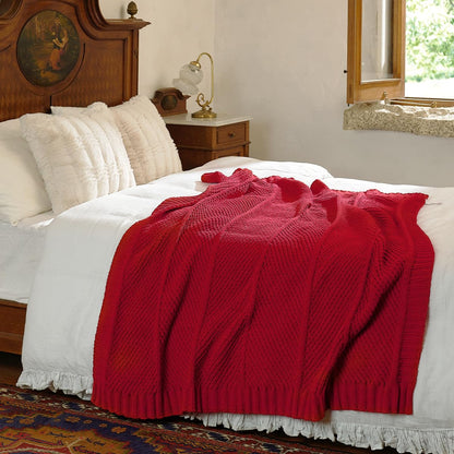 Home Chunky Knit Throw Blanket
