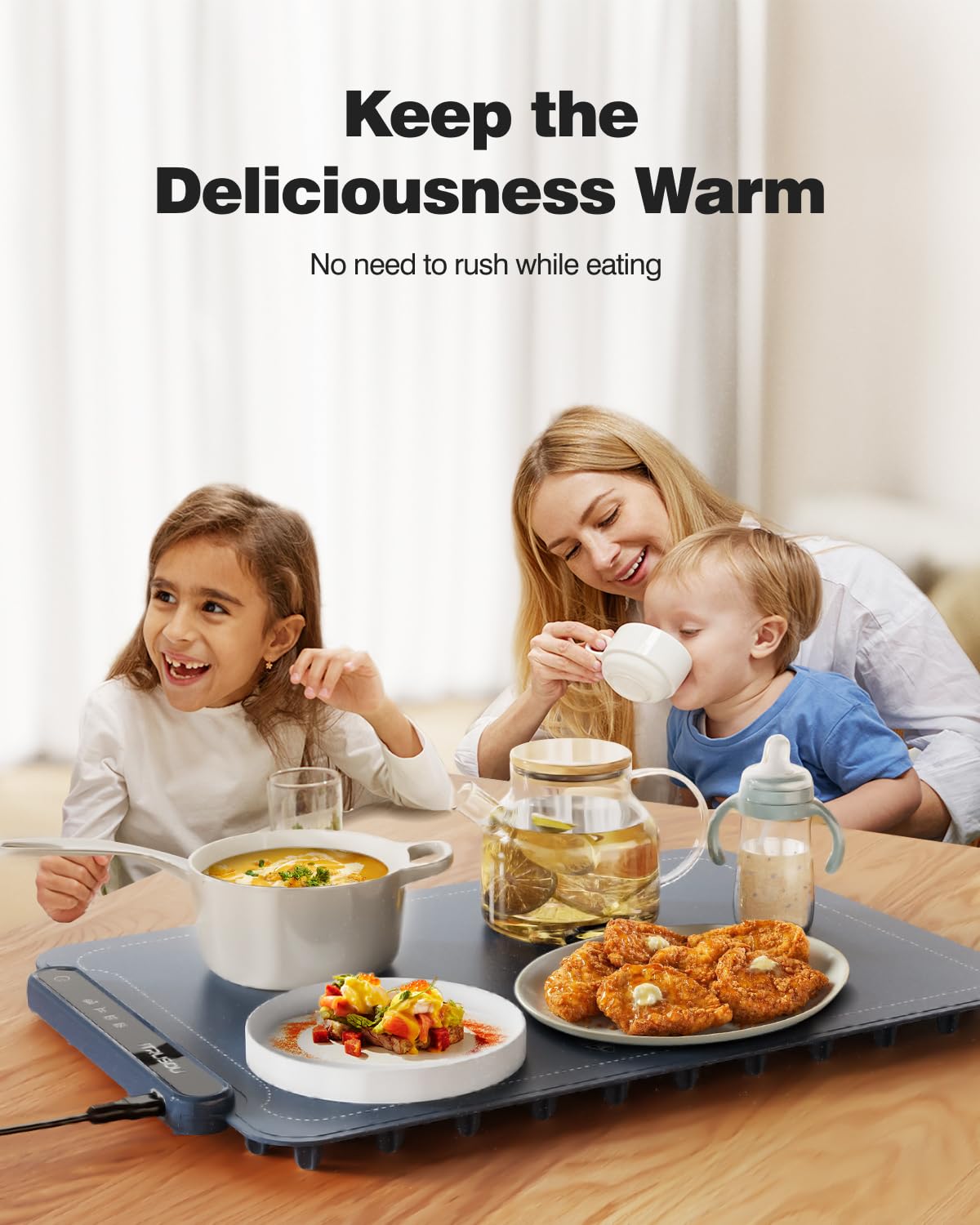 Electric Silicone Food Warmer Mat – Heating Tray for Buffet, Parties & Kitchen Use | Waterproof, Rollable & Easy to Clean