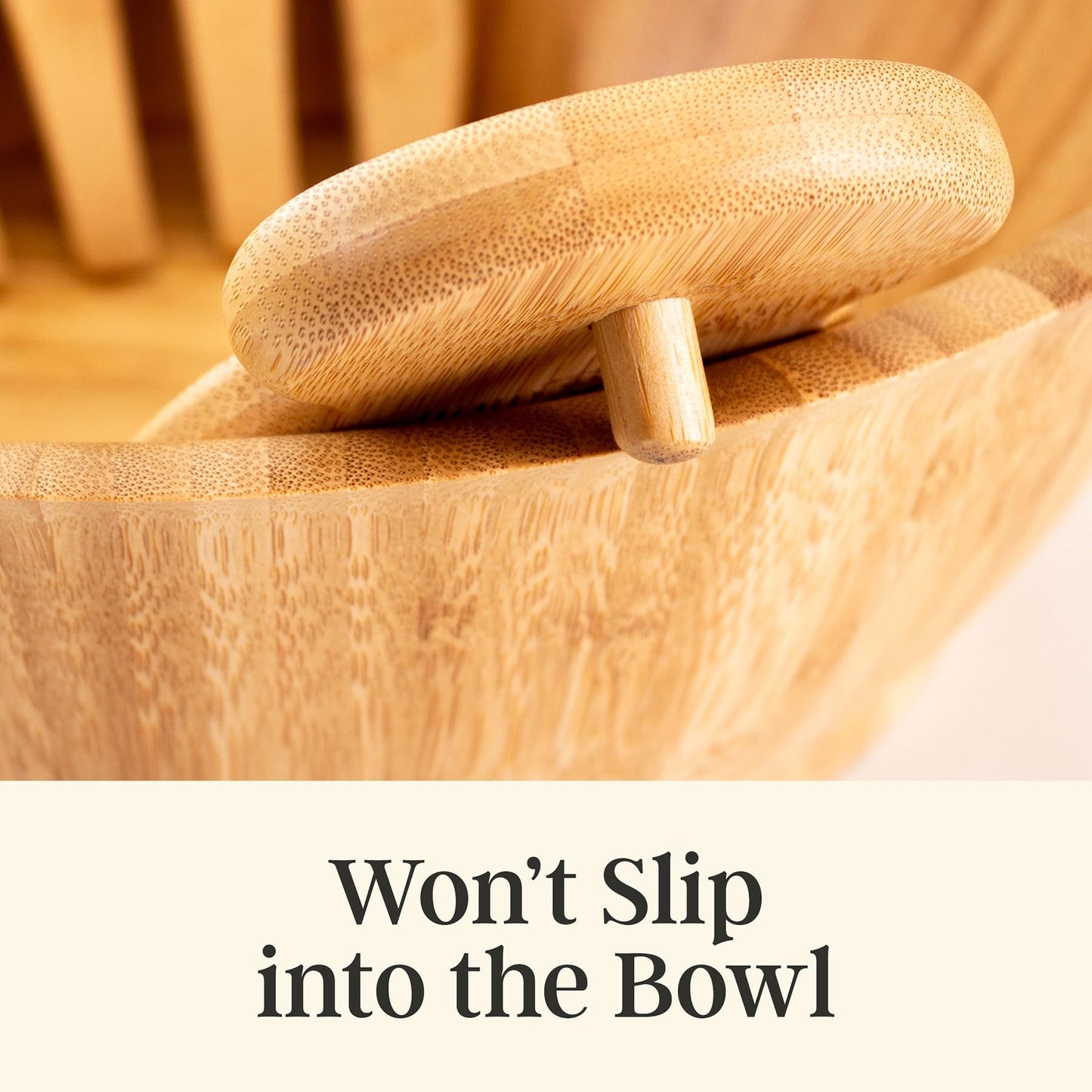 Natural Bamboo Salad Hands – Eco-Friendly Salad Tossers with Thumb Grip | Durable, Non-Slip Salad Serving Claws for Mixing & Plating