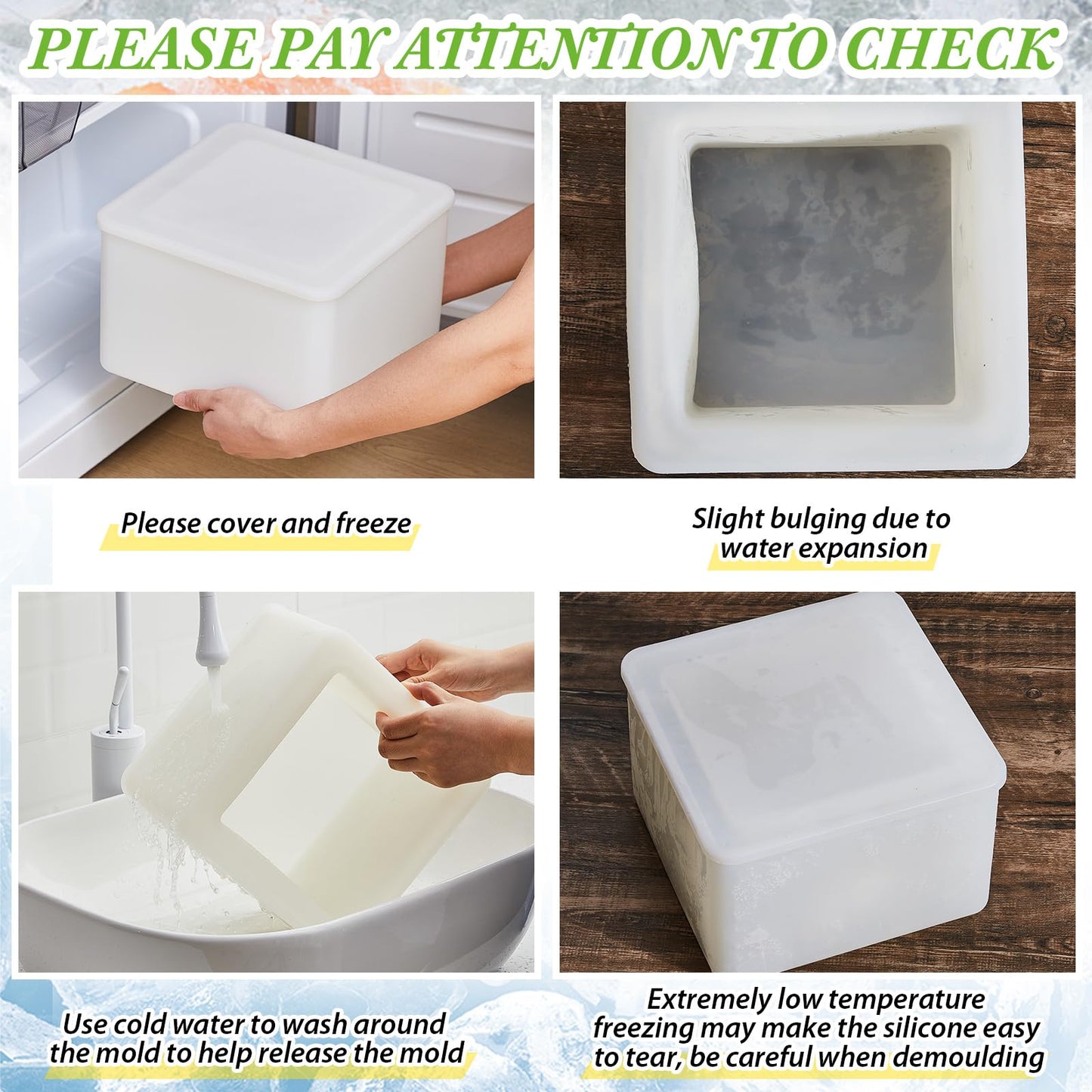 Champagne Ice Bucket Set with Silicone Ice Mold & Draining Racks – Acrylic Drink Chiller for Parties, Weddings & Celebrations