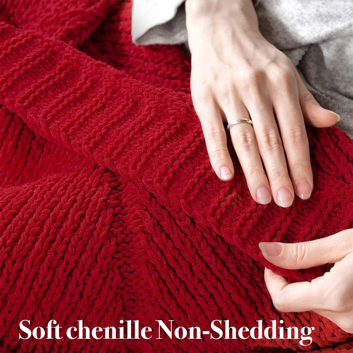 Home Chunky Knit Throw Blanket