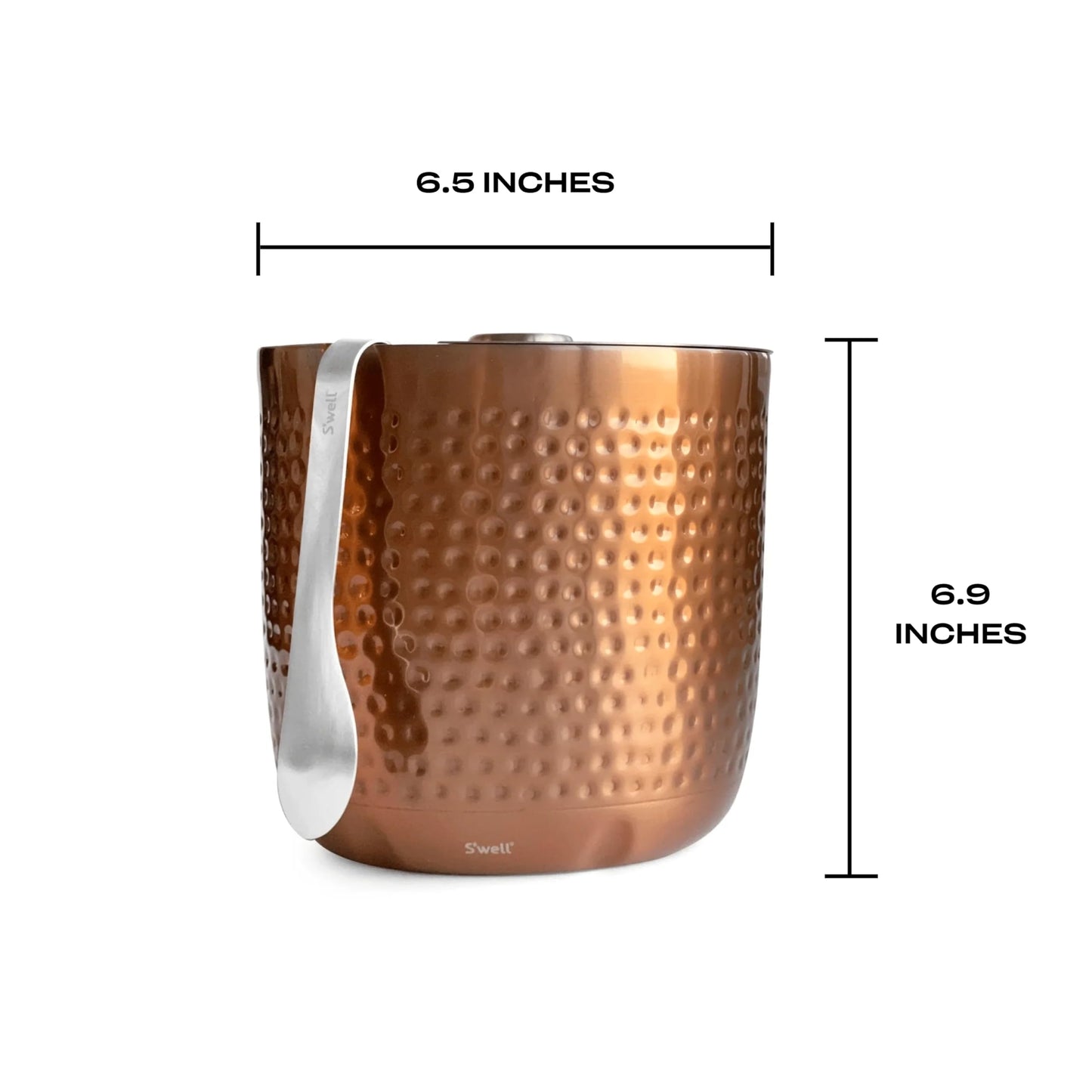 AestheticTriple-Layered Ice Bucket with Tongs – Vacuum-Insulated, Stainless Steel, Condensation-Free