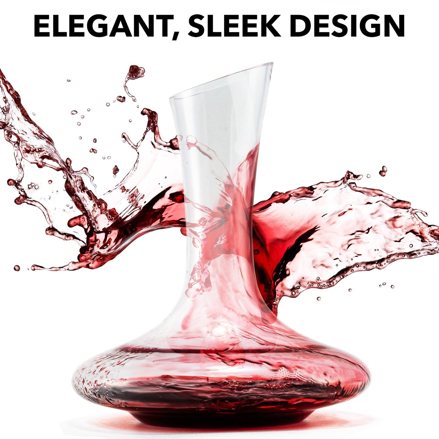 Crystal Wine Decanter - Red Wine Carafe with Aerator – 750ML