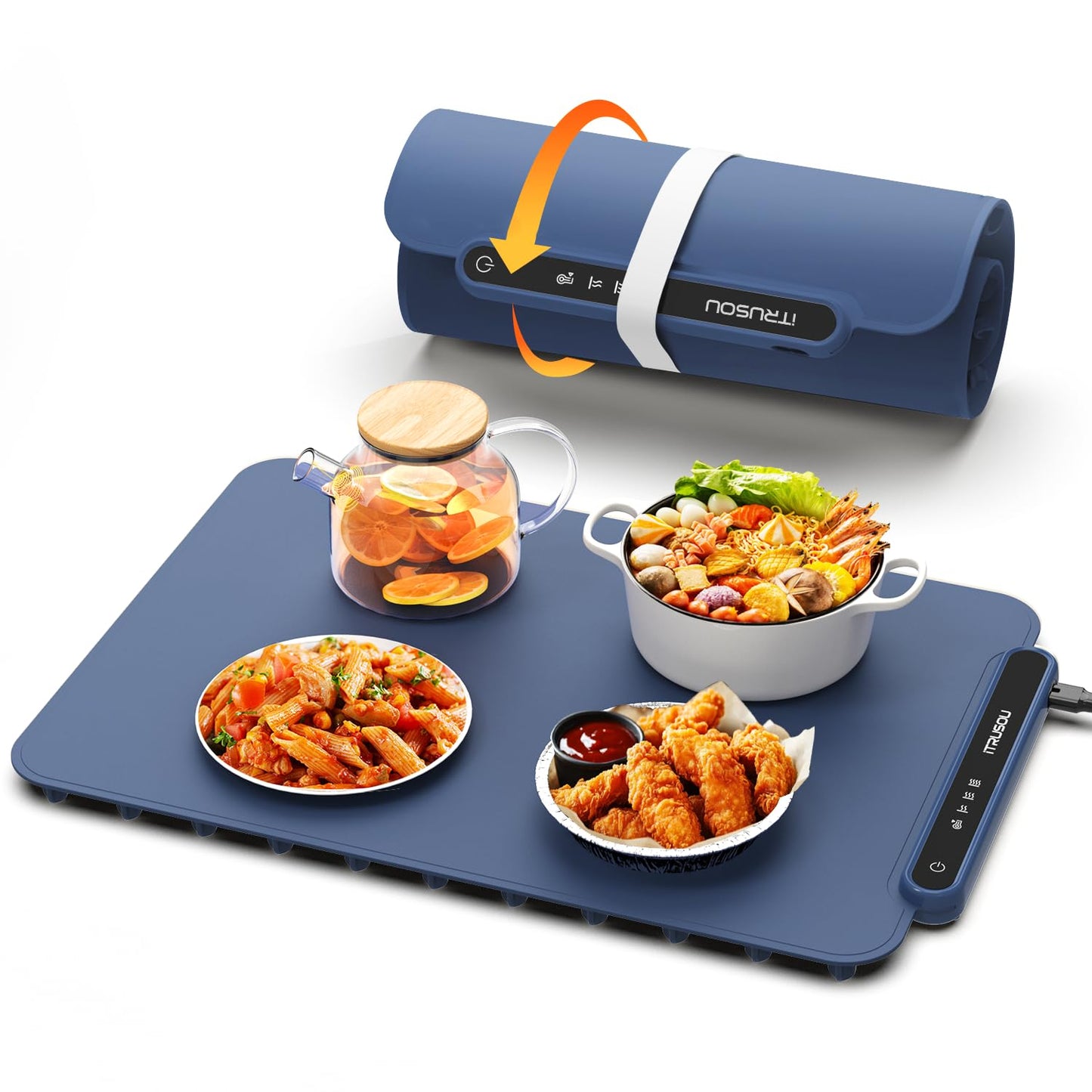 Electric Silicone Food Warmer Mat – Heating Tray for Buffet, Parties & Kitchen Use | Waterproof, Rollable & Easy to Clean