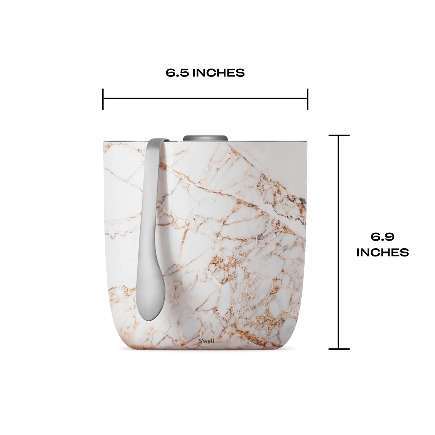AestheticTriple-Layered Ice Bucket with Tongs – Vacuum-Insulated, Stainless Steel, Condensation-Free
