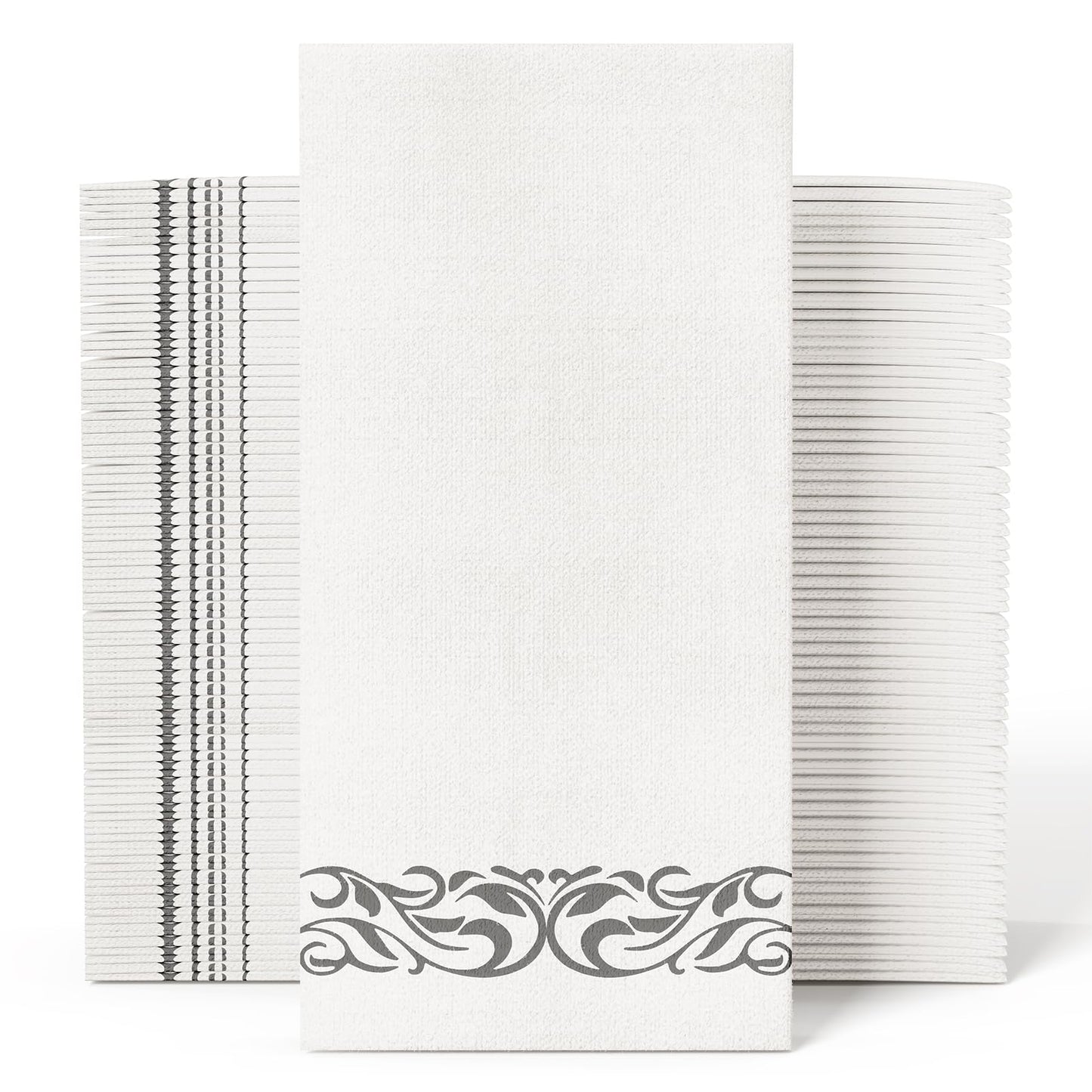 Luxury Disposable Hand Towels – Linen-Feel Paper Guest Napkins for Guest at Weddings, Dinner Parties & Events | Pack of 100