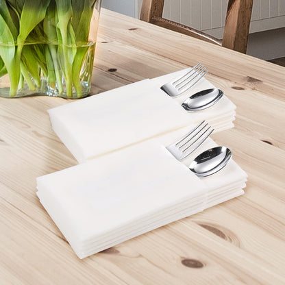 Luxury Disposable Hand Towels – Linen-Feel Paper Guest Napkins for Guest at Weddings, Dinner Parties & Events | Pack of 100