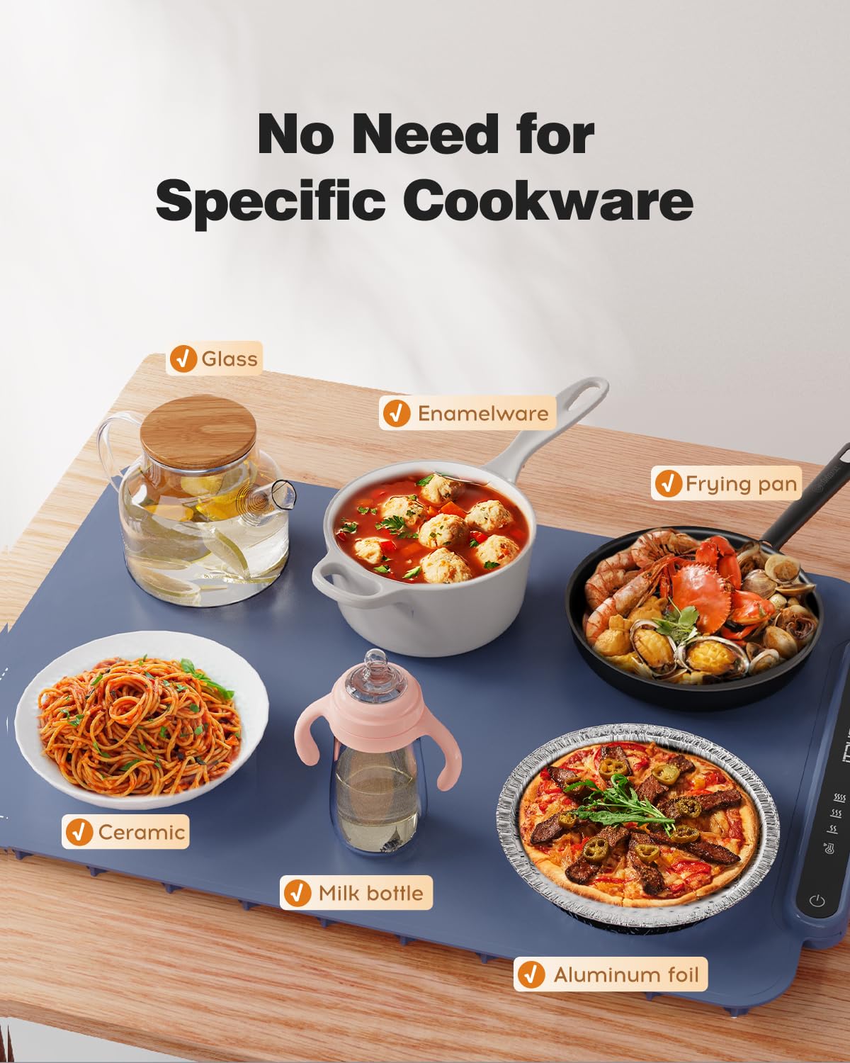 Electric Silicone Food Warmer Mat – Heating Tray for Buffet, Parties & Kitchen Use | Waterproof, Rollable & Easy to Clean