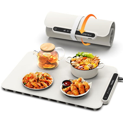 Electric Silicone Food Warmer Mat – Heating Tray for Buffet, Parties & Kitchen Use | Waterproof, Rollable & Easy to Clean