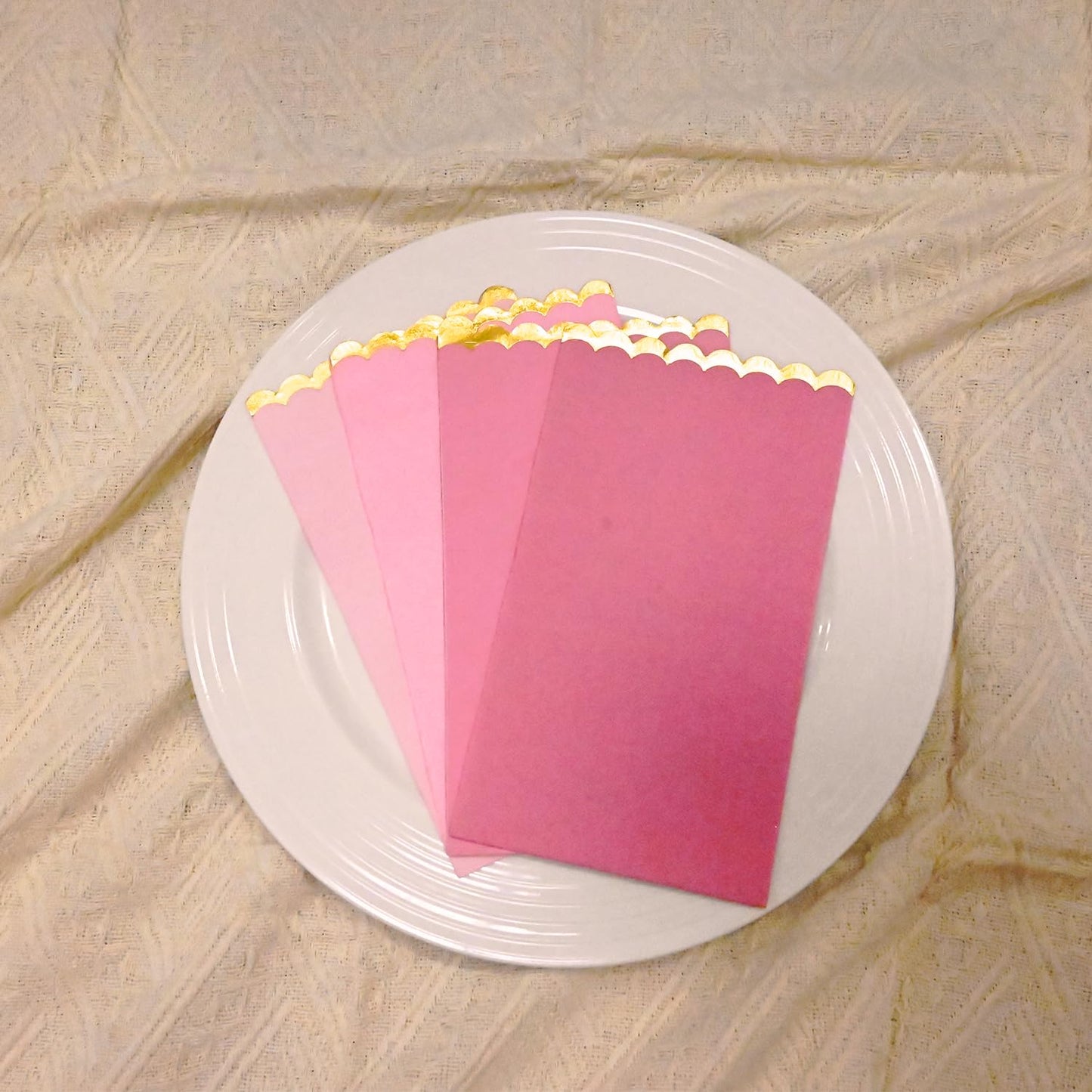 Cocktail Napkins – Scalloped Gold Foil Edge | Soft, Absorbent, Decorative Party Napkins for Weddings, Baby Showers & Events - 100 pack