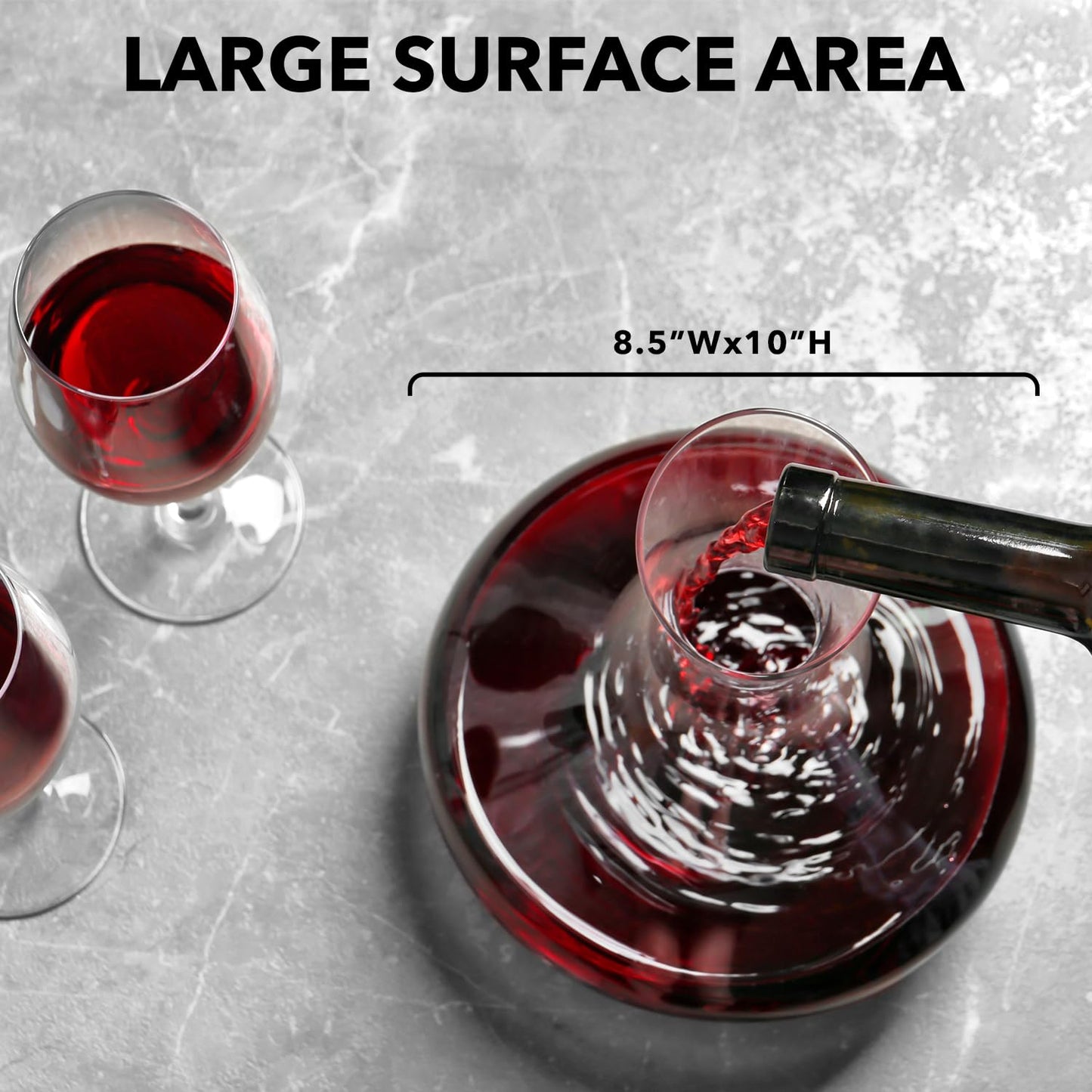 Crystal Wine Decanter - Red Wine Carafe with Aerator – 750ML