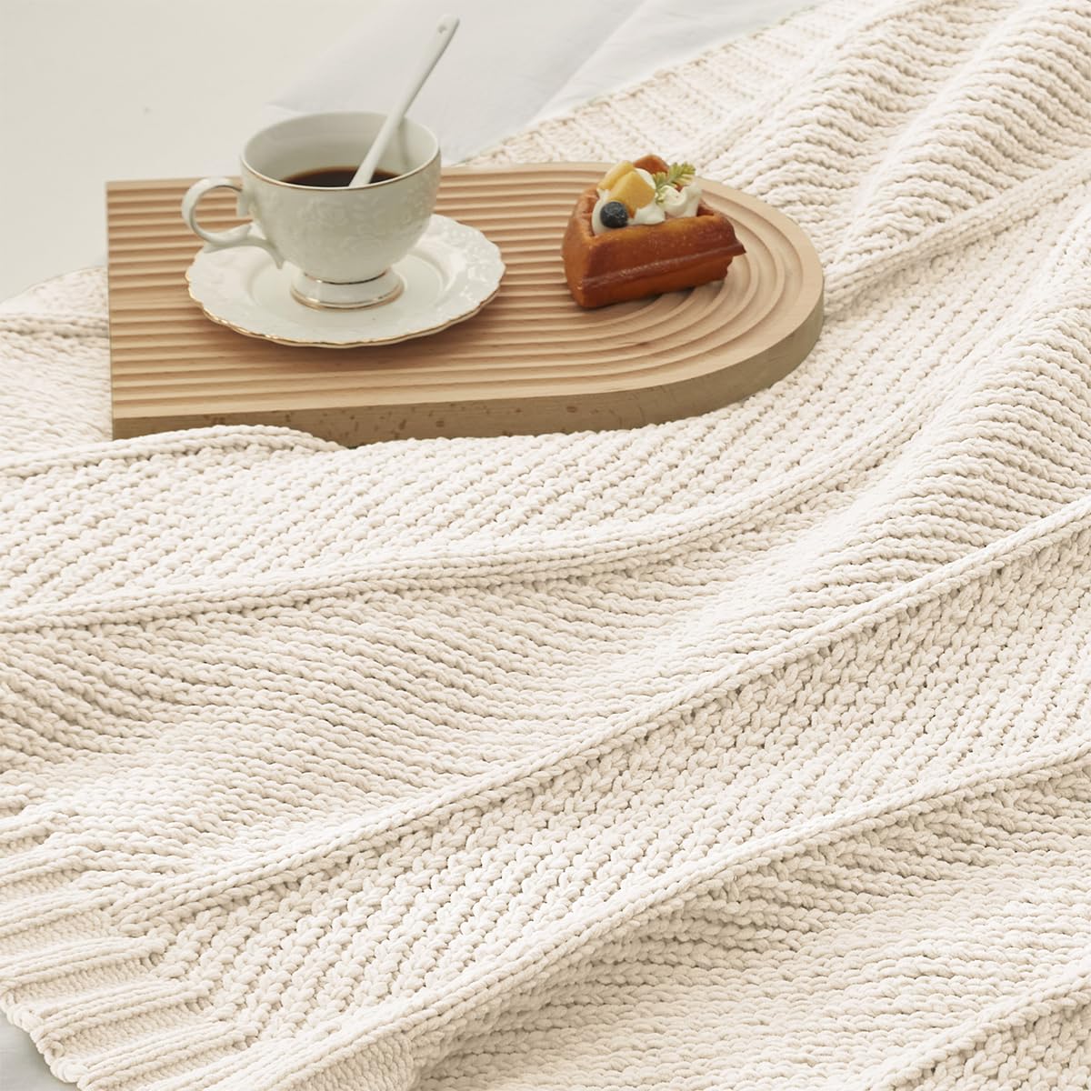 Home Chunky Knit Throw Blanket