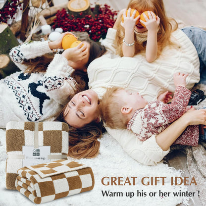 Cozy Checkered Throw Blanket