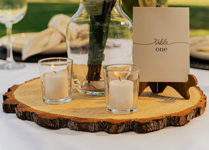 Rustic Centerpiece Rounds for Weddings, Crafts & Home Décor | Kiln-Dried, Sustainable Wood (6 or 10 Pack)