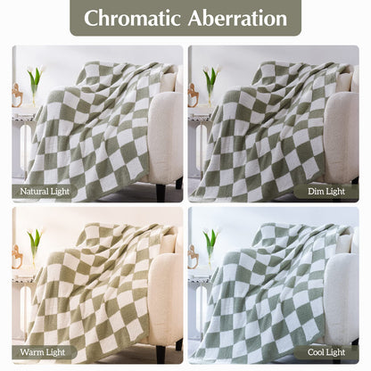 Cozy Checkered Throw Blanket