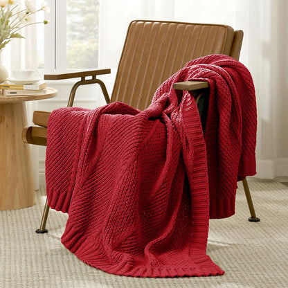 Home Chunky Knit Throw Blanket