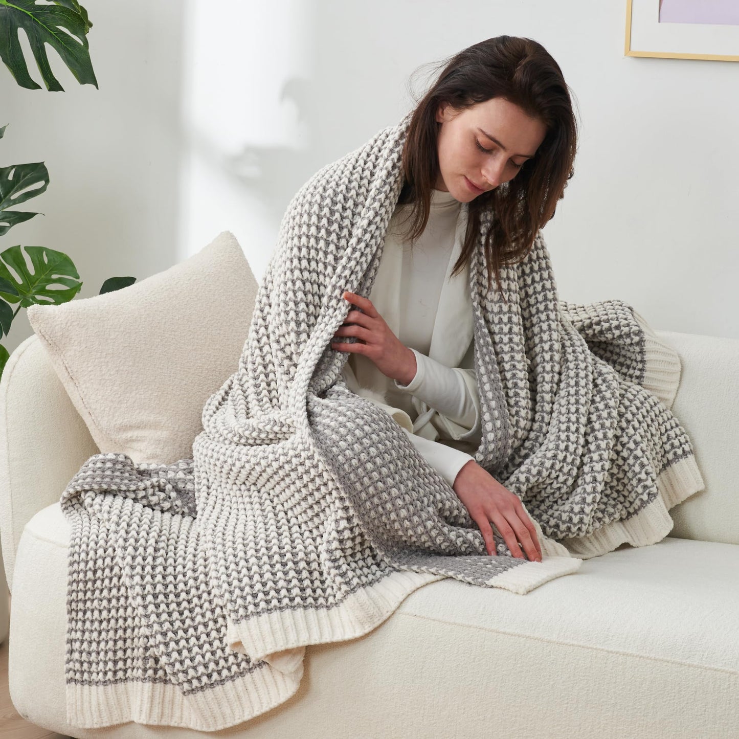 Home Chunky Knit Throw Blanket