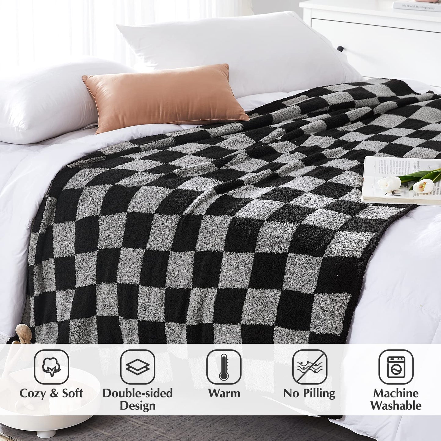 Cozy Checkered Throw Blanket