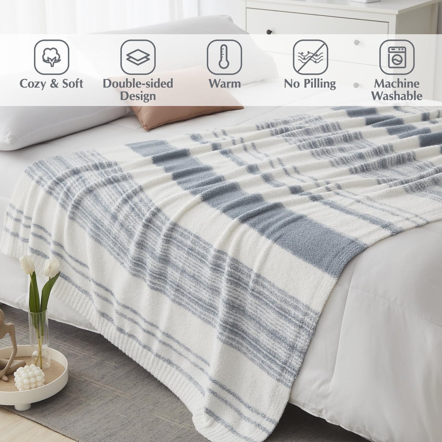 Cozy Checkered Throw Blanket