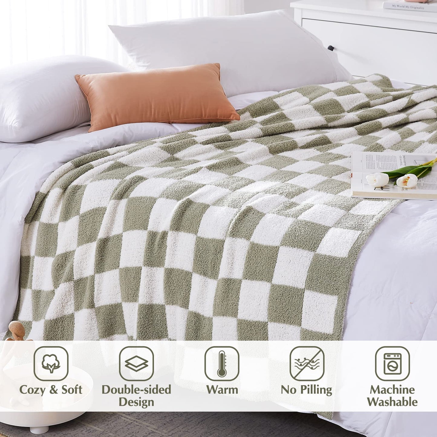 Cozy Checkered Throw Blanket