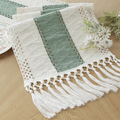 Boho Macrame Table Runner - Rustic Farmhouse Decor for Dining, Events & Holidays