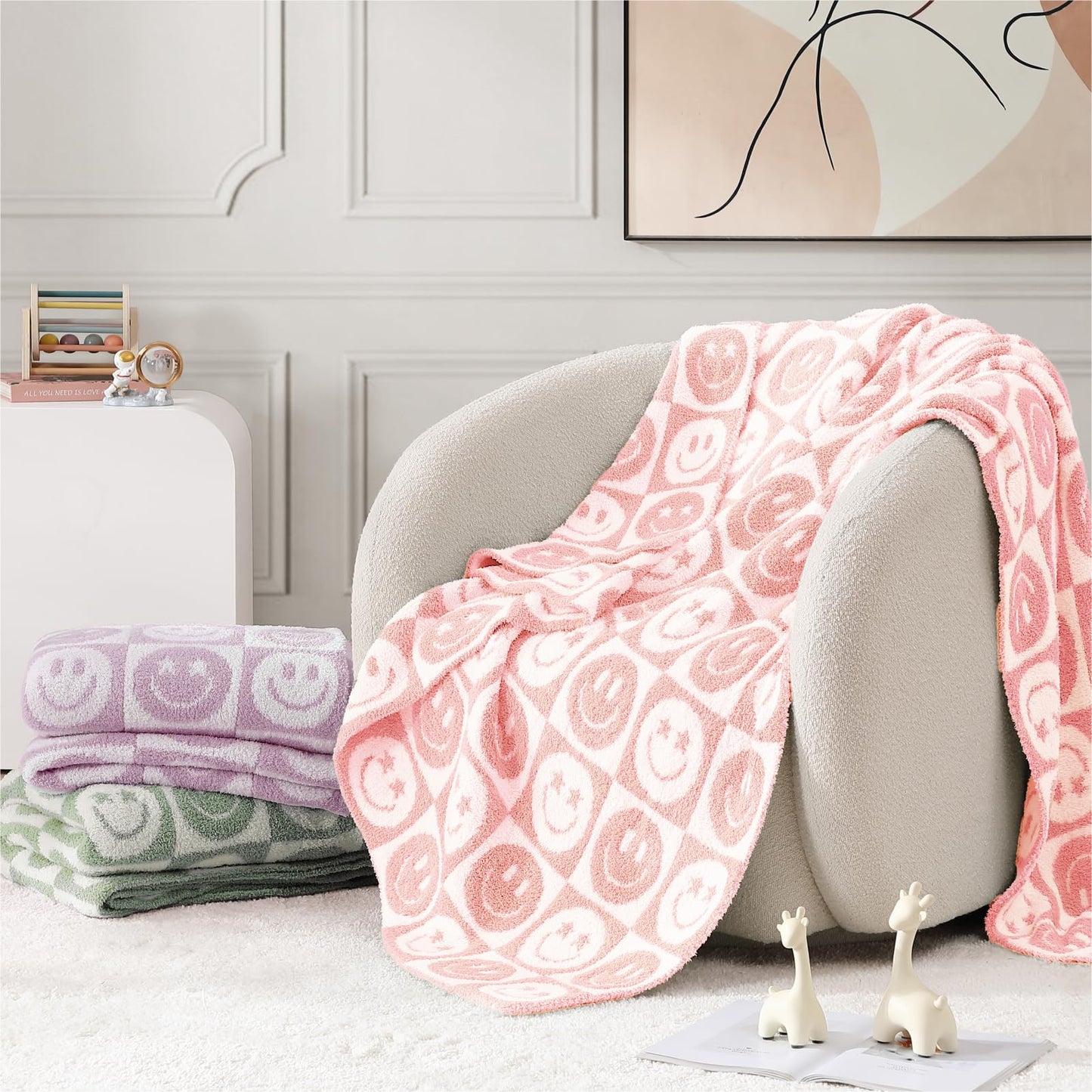 Cozy Checkered Throw Blanket