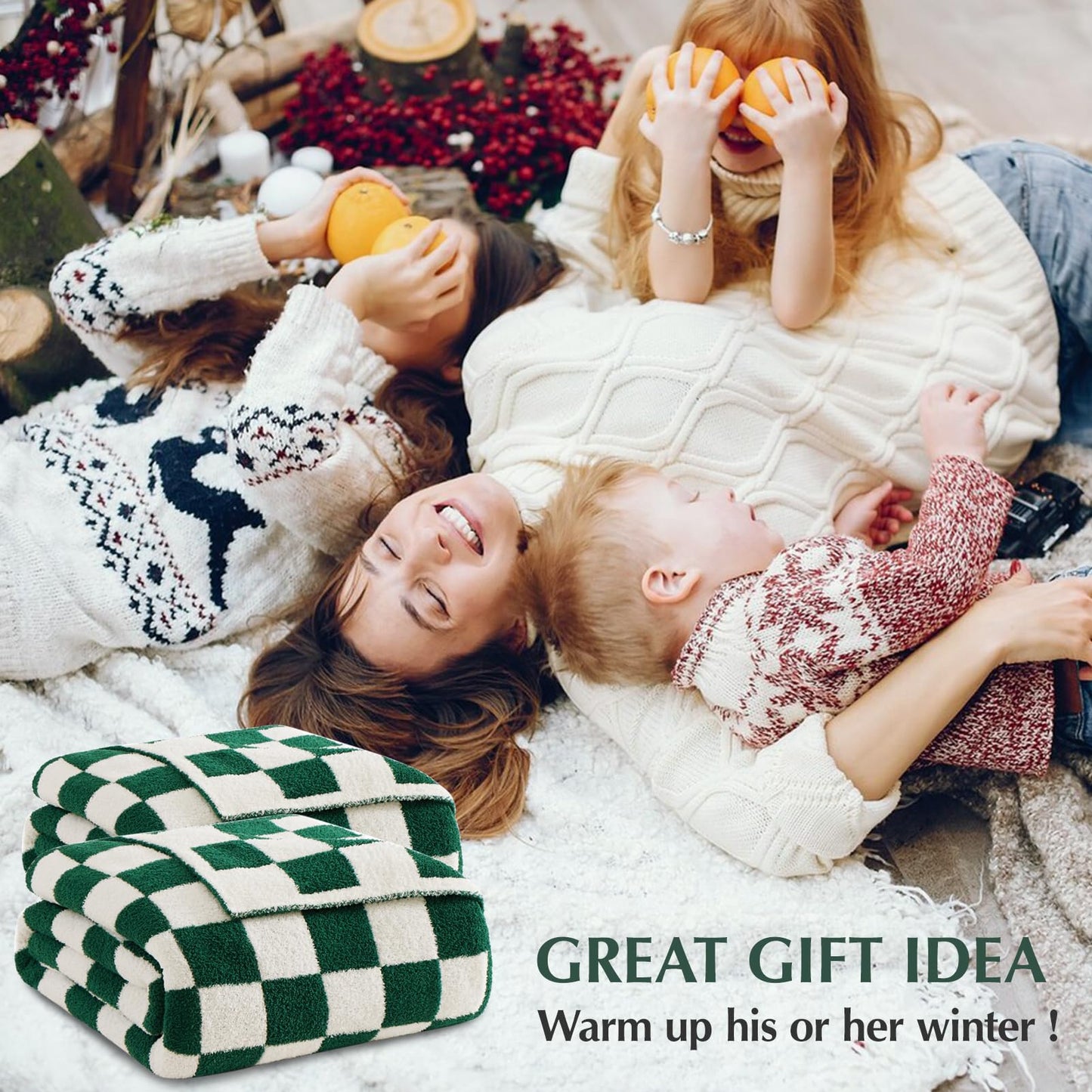 Cozy Checkered Throw Blanket