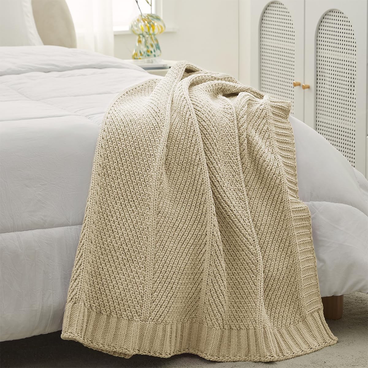 Home Chunky Knit Throw Blanket