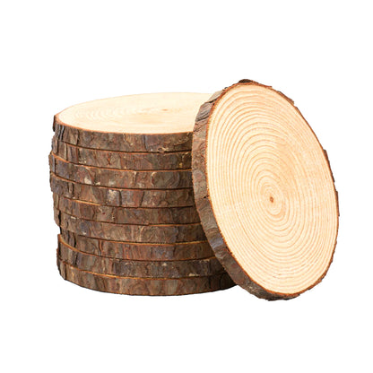 Rustic Centerpiece Rounds for Weddings, Crafts & Home Décor | Kiln-Dried, Sustainable Wood (6 or 10 Pack)
