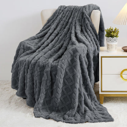 Luxury Plush Faux Fur Throw Blanket