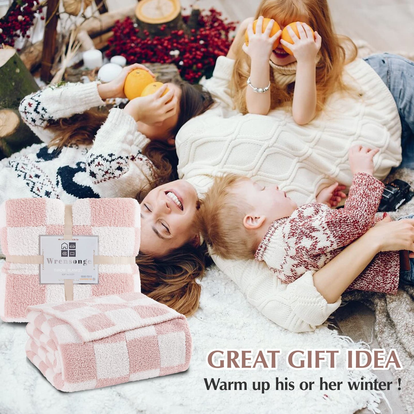 Cozy Checkered Throw Blanket