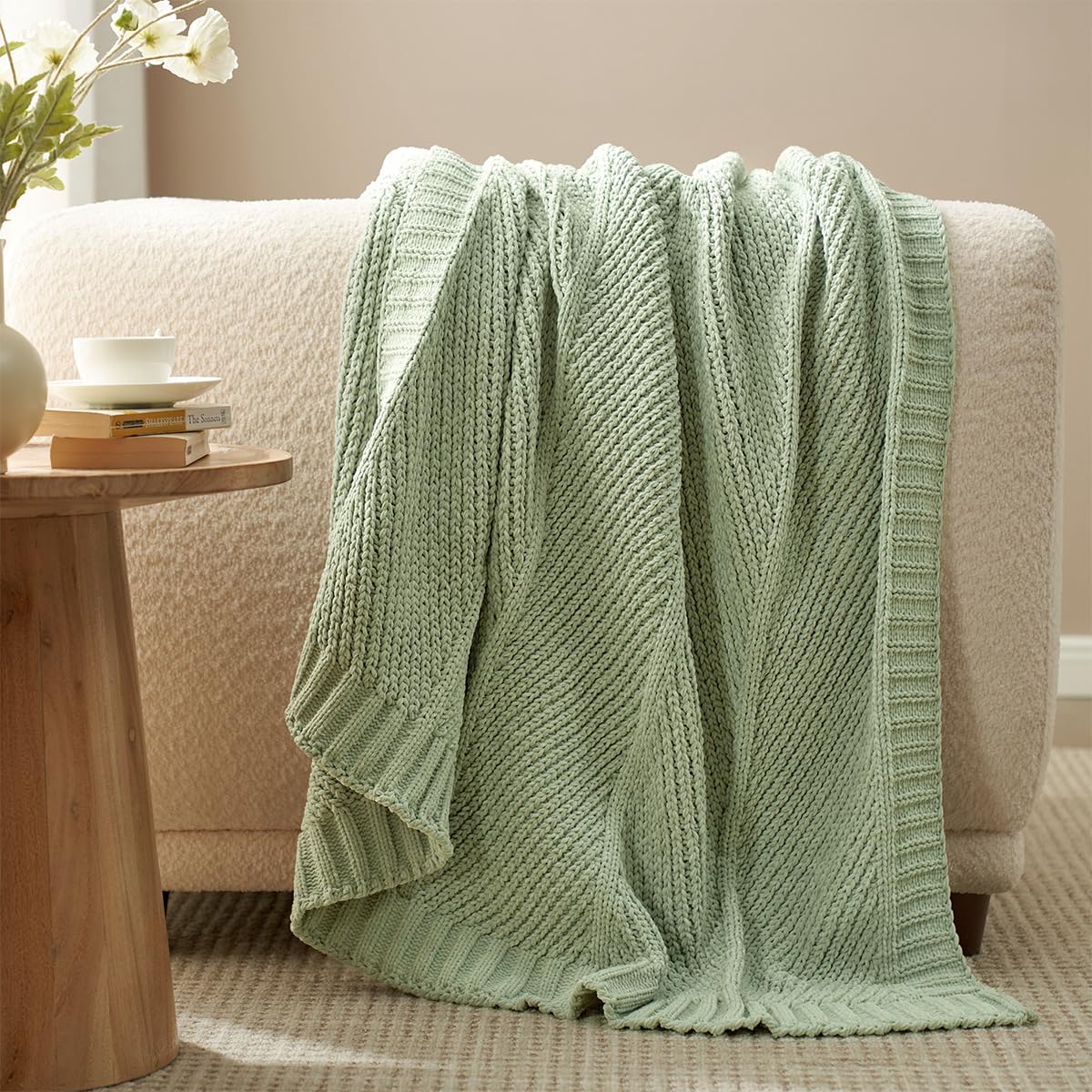 Home Chunky Knit Throw Blanket