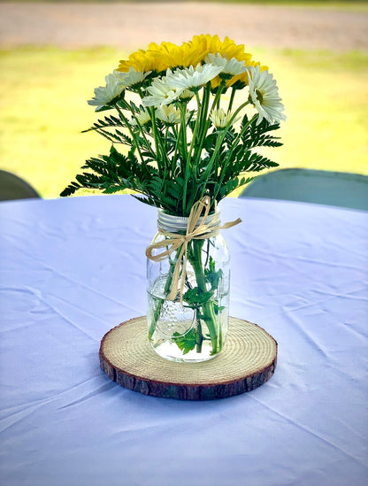 Rustic Centerpiece Rounds for Weddings, Crafts & Home Décor | Kiln-Dried, Sustainable Wood (6 or 10 Pack)