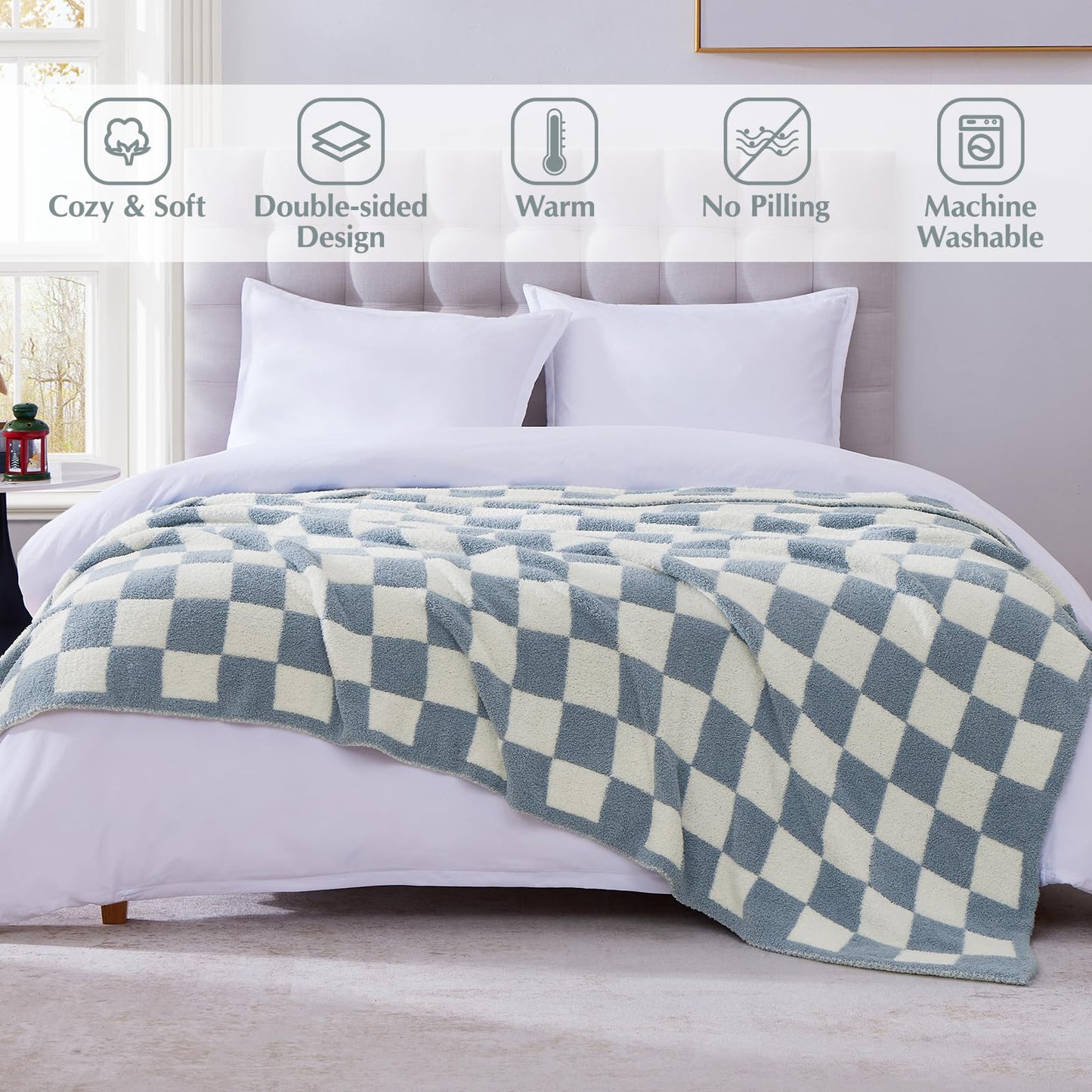 Cozy Checkered Throw Blanket
