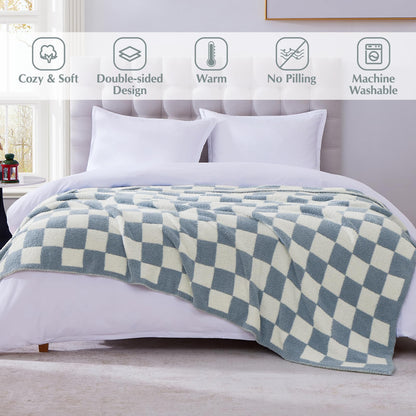 Cozy Checkered Throw Blanket