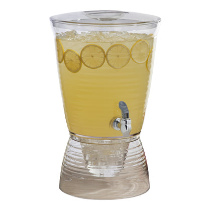 Acrylic Beverage Dispenser with Ice Core & No-Drip Spigot – BPA-Free, Break-Resistant – Made in USA – Ideal for Parties, Events & Home Use