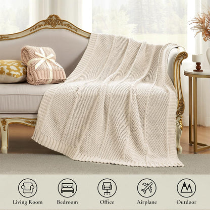Home Chunky Knit Throw Blanket