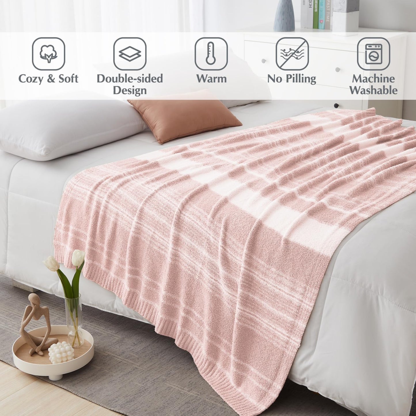 Cozy Checkered Throw Blanket