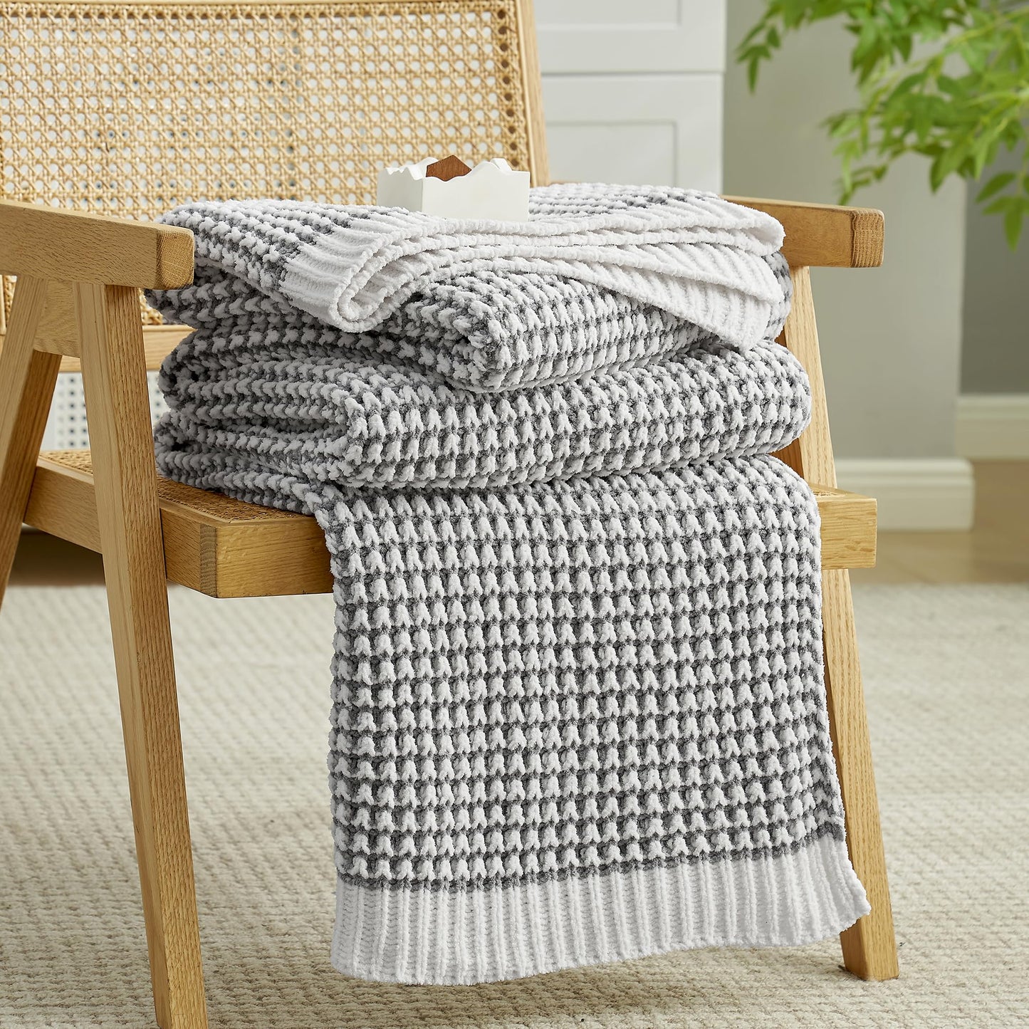 Home Chunky Knit Throw Blanket