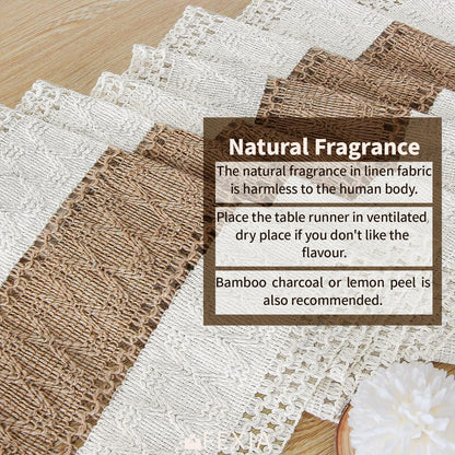 Boho Macrame Table Runner - Rustic Farmhouse Decor for Dining, Events & Holidays