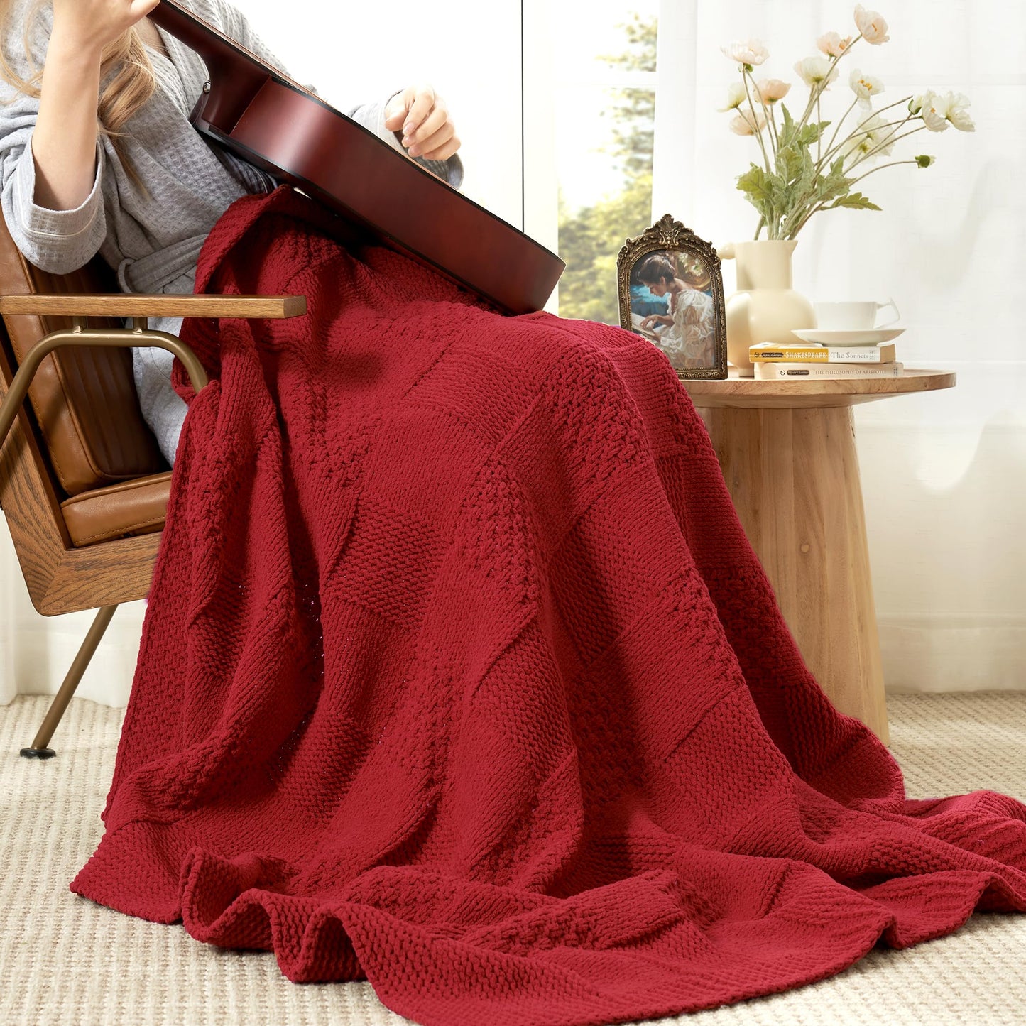 Home Chunky Knit Throw Blanket