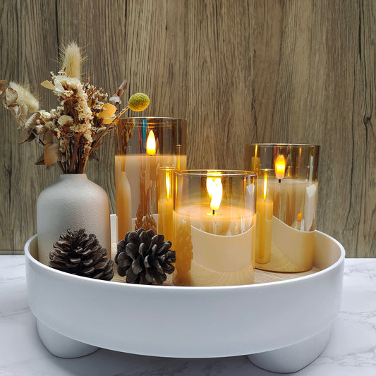 Flameless Candle Set with Remote – Realistic Flickering Flame – Mood Lighting