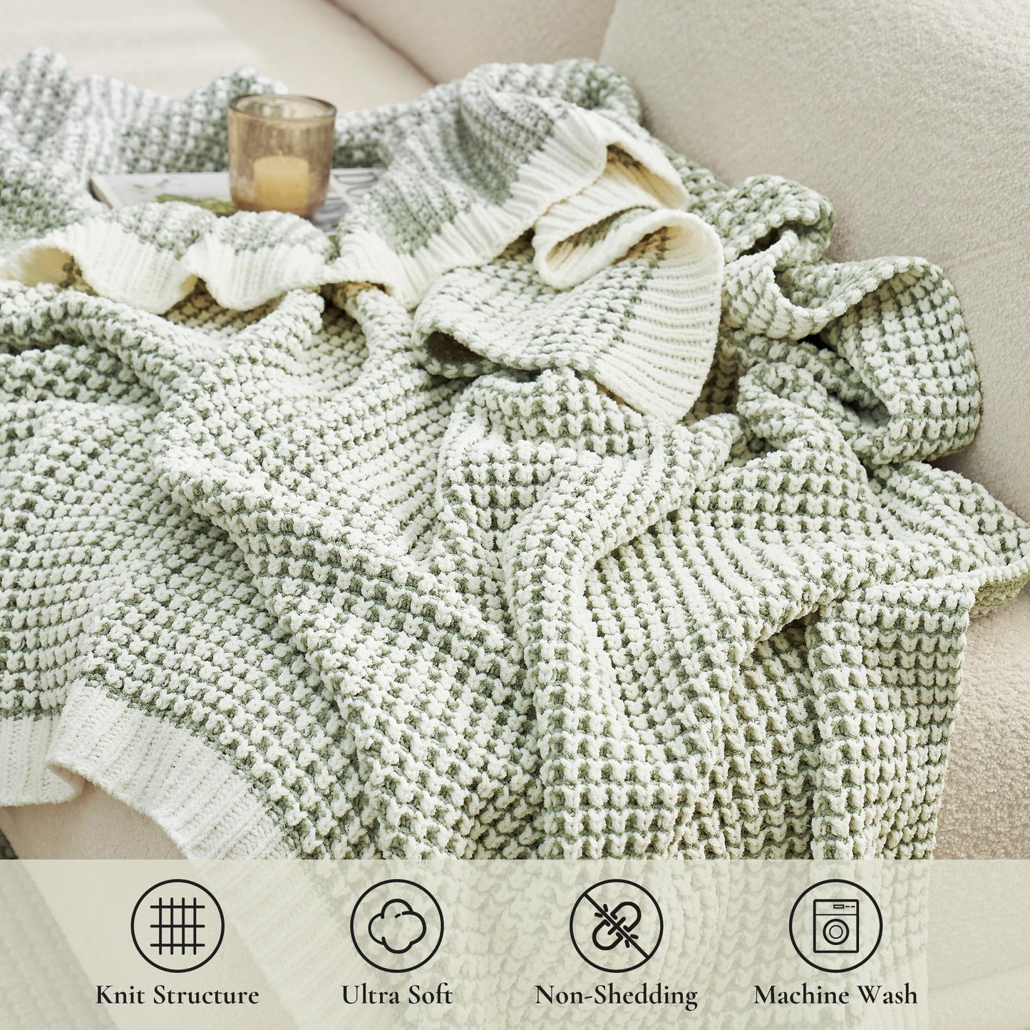 Home Chunky Knit Throw Blanket