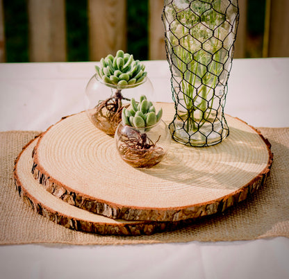 Rustic Centerpiece Rounds for Weddings, Crafts & Home Décor | Kiln-Dried, Sustainable Wood (6 or 10 Pack)
