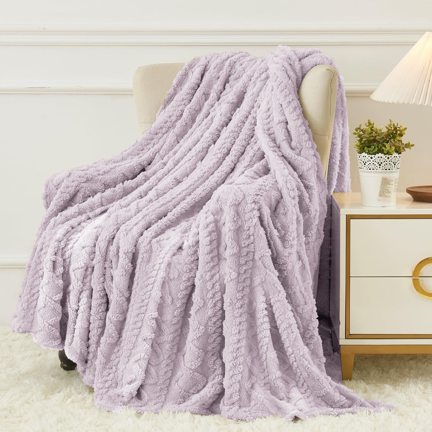Luxury Plush Faux Fur Throw Blanket